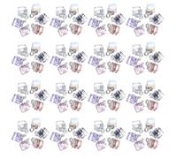 Alipis 60 pièces Breloques Carrées Cristal pour Bijoux Perles Connecteurs Résistantes pour Fabrication Colliers Bracelets et Boucles Oreilles DIY Blanc Ab Rose
