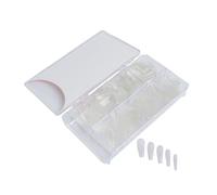 Alipis 600 pièces Faux Ongles Transparentes Embellissements Ongles Autocollants Réutilisables Conseils Pleine Couverture pour Manucure Femmes Filles