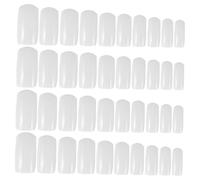 Alipis 600pièces Faux Ongles Transparents avec Patchs pour Ongles de Manucure Française et Capsules Autocollants pour Soirée