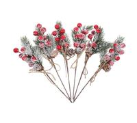 Alipis 6Pièces Branches De Noël Fausse Décorations De Fleurs pour Noël Ornements De Épines De Pin pour Décorations De Maison Et Arbre