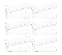 Alipis 6pièces Étagère à Chaussures Empilable Double Couche Réglable Organiseur Transparent Portable Emplacements Gain de Place pour Rangement Chaussures Placard
