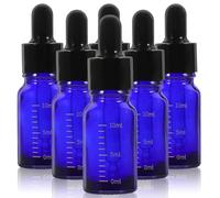 Alipis 6pièces Flacons Compte-gouttes Verre Avec Graduation Pour Huiles Essentielles Échantillons Cosmétiques Et Liquides Voyage