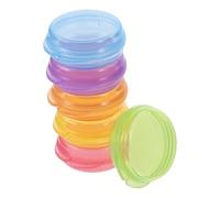 Alipis 6pièces Pilulier De Voyage Petit Rond Boîte De Rangement Pour Et Vitamines Pilulier De Poche Journalier Portable