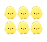 Alipis 6pièces Pochettes à Monnaie Forme De Poule Jaune Adorable Accessoires De Pâques Pratiques pour Clés Et Petits Objets