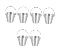 Alipis 6pièces Support à Acier Inoxydable Lot De Récipients Pour à Vapeur Conteneur Stable Pour Cuisine à Domicile