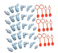 Alipis 70 Pièces Kit de Graisseurs Acier Zingué Buses pour Machines Industrielles et Véhicules Automobiles avec Bouchons de Protection