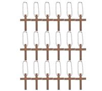 Alipis 72 Mini Croix en Bois Naturel pour Bricolage, Pendentifs Porte-clés Religieux pour Création de Bijoux, Décorations Spirituelles pour Église et Présents de Pâques, Lot de