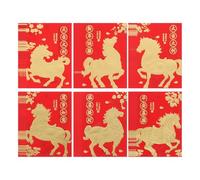 Alipis 72 Pièces Lunar Year Envelopes Year Of The Horse Folding Lucky Money Packets For Spring Festival Celebration Chinese Cash Envelopes