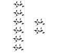 Alipis 8 Ensembles Sticker mural dinosaure dragon autocollants décor de dragons halloween decoration décoration halloween gommettes faveur d'halloween fournitures d'halloween PVC Black