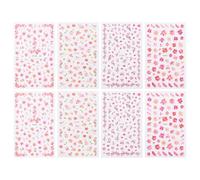 Alipis 8 feuilles Stickers Ongles Fleurs Cerisier Autocollants Manucure Colorés DIY Nail Art Accessoires Faciles à Appliquer