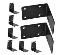 Alipis 8 Pièces Équerres Angle Acier Inoxydable Degrés Noir Mat Supports Étagère Renforcés pour Cadre de Jardinière Fixations Robustes pour Plantes et Pots