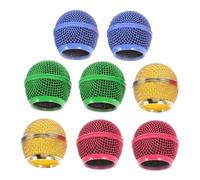 Alipis 8 pièces Micro Métal Colorées Remplacement Tête Microphone Accessoires Mic Compatibles Or Rose Vert Bleu pour Personnalisation et Bruit