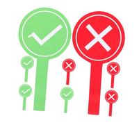 Alipis 8 pièces Pagaies de Vote Réutilisables Rouge Vert Jeu Éducatif Panneaux Oui Non pour Classe et Animation