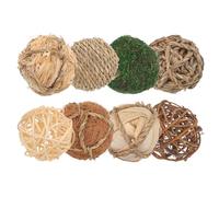 Alipis 8 Pièces Remplisseur D'orbes en Rotin Naturel Fait Main, Boules Décoratives pour Centre de Table, Décor Rustique pour Maison et Fêtes de Mariage
