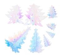 Alipis 8 Pièces Sapins de Noël Acryliques Petits Décorations de Table Résistants pour Hivernales et Présentoirs Saisonniers