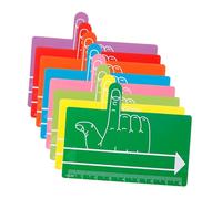 Alipis 8 Pièces Surligneur De Mise Point Du Doigt Bandes De Lecture Guidée Traqueur De Lecture Superpositions De Couleur Pointeur De Doigt Pour La Dyslexie Enfants Lisant Des