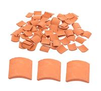 Alipis 80 Pièces Mini-Briques Briques Ciment Miniature à Collectionner Bardeaux De Toit Truelle De Maçon Mini Tuiles en Terre Cuite Maquette De Fausses Briques Décor Ardoise Petit Argile