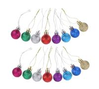 Alipis 80 Pièces Mini Christmas Ball Pendants Glitter Shatterproof Ornaments Multi Color Xmas Tree Charms for Holiday Party and Wedding Decorations