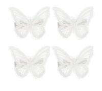 Alipis 9 Paires de Barrettes Accessoires Esthétiques Brodées en Dentelle Blanche, Pinces à Cheveux Solides pour Queue de Cheval pour Filles