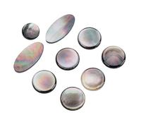 Alipis 9 pièces Boutons de Clés de Saxophone Coquille Ormeau Ensemble pour Saxophones Alto Ténor et Soprano Accessoires Légers et Décoratifs