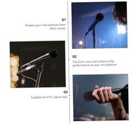 Alipis 9 pièces Cache-microphone Anti-bruit EVA Bonnette Mousse Coupe-vent pour Microphones Standard Protection Poussière et Bruits pour Ktv Conférences et Scènes