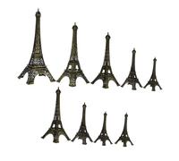 Alipis 9 Pièces Décoration de Gâteau Tour Eiffel Sculpture pour Anniversaire Française Élégance pour Décorations de Maison Événements