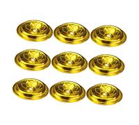 Alipis 9 Pièces Flotteur D'huile Mèches Flottantes Tasse De Bougie Chauffe-Plat en Or Support De Bougie Support De Lampe à Huile à Mèche Mèches De Lampe Bougeoirs Aluminium Lampe à Beurre