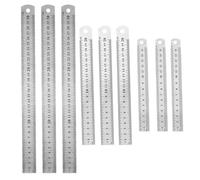 Alipis 9 pièces Règles Métalliques Acier Inoxydable Règles Droites Métriques Précises pour Bureau Étudiants et Dessin Technique de Robustesse Antirouille