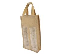 Alipis à vin en Toile de Jute bière Verre fourre-Tout en Jute Pliable Bouteille d'eau Pochette Tissus Pochette Bouteille Pochette Transparente à vin Transparent Portable Lin