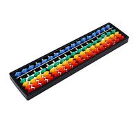 Alipis Abacus Arithmétique Mathématique Jouet De Comptage 17 Chiffres Tiges avec des Perles Colorées Outil D'aide À L'apprentissage des Mathématiques Boulier Chinois