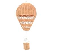 Alipis Abat-jour en rotin tressé forme montgolfière, cage pour ampoule, suspension de plafond en osier, décoration vintage pour maison, cuisine et salon de thé