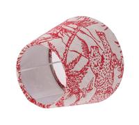 Alipis Abat-Jour en Tissu Brodé Tropical 17 CM Rouge Petit Abat-Jour E14/E27 pour Lampe de Table Protection Décorative pour Maison Hôtel et Bureau