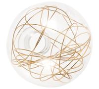 Alipis Abat-Jour Rond en Aluminium Doré pour Lampe G9 Diamètre 150 MM Abat-Jour Suspendu Transparent en Verre Cache-Ampoule Décoratif pour Luminaire Couvercle de Rechange Suspendre