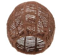 Alipis Abat-jour Suspendu en Corde de Papier Tressée la Main, Abat-jour Décoratif Style Chinois, Couleur Marron, Compatible Luminaires Suspendus, pour Salle à Manger, Restaurant