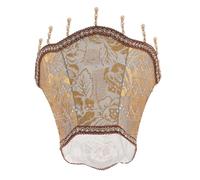 Alipis Abat-jour Vintage Européen à Franges et Perles Abat-jour Tissu pour Lampe de Chevet Lampadaire et Lampe de Table Design Floral Classique Adaptable