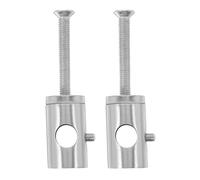 Alipis Accessoires Main Courante 2 Pièces en Acier Inoxydable, Connecteurs Ronds pour Garde-Corps, Pose Simple, Compatibles Différentes Épaisseurs de Verre, Usage Intérieur et Extérieur