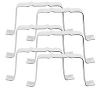 Alipis Adaptateur de Descente de Gouttière en Alliage D'aluminium Blanc 100x80 Mm, Support de Fixation Stable pour Gouttières, Kit de 6 Pièces pour Installation Extérieure Solide