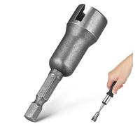 Alipis Adaptateur de Douille Hexagonale Fendue 65 Mm en Acier pour Tournevis Électrique, Embout de Tournevis à Écrou Compatible Perçage, Outil Polyvalent pour Bricolage et Entretien