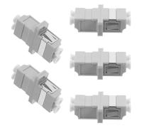 Alipis Adaptateur Fibre Optique LC à LC Duplex 5 Pièces, Coupleur Bride, en Plastique Gris, pour Réseaux De Fibre Optique Et Centres De Données, Compatible Connecteurs Simplex