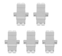 Alipis Adaptateur Fibre Optique LC Duplex 5 Pièces Réseau Industriel Connecteur Renforcé Plastique Gris pour Panneaux De Brassage Centre De Données