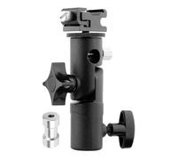 Alipis Adaptateur Support Flash 1/4 et 3/8 Réglable pour Lampe Torche Photographie, Support Noir Compatible Parapluie, Accessoire Éclairage Extérieur Polyvalent