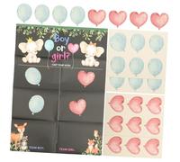 Alipis Affiche de Révélation Autocollants de Vote pour Jeux de Fête Décoration Gender Reveal Party Amusante et Colorée pour Invités Accessoires Pronostics Garçon ou Fille