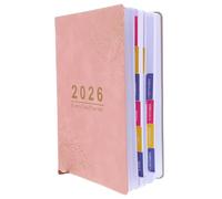 Alipis Agenda 2026 A5 Rose, Planificateur Scolaire et Planificateur D’études Calendrier Mensuel et Agenda Quotidien, Carnet de Notes Papier Épais pour Travail et Organisation Personnelle