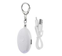 Alipis Alarme Personnelle Blanche Rechargeable avec Lumière LED Alarme Sonore de Sécurité pour Femmes et Garçon et Filles Dispositif D’Urgence Portable et Compact pour Protection