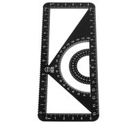 Alipis Aluminium Règle Triangle Multifonction Alliage Léger pour Mesure Précise Kit Géométrie Portable pour Étudiants et Dessinateurs
