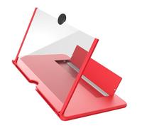 Alipis Amplificateur Écran de Téléphone Portable Rouge Loupe HD Extractible pour Protection Oculaire et Vision Confortable Support Multifonctionnel pour Vidéos et Films