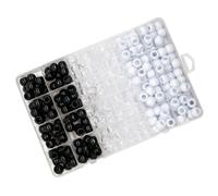 Alipis Anneaux et Perles Décoratifs 12 Mm pour Dreadlocks et Tresses, 240 Pièces Noir, Blanc et Transparent, Accessoires Cheveux Reggae, Coiffure Afro Perlée Festival