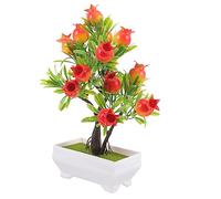Alipis Arbre Fruité Artificiel en Pot 16 Cm, Bonsaï De Fruit en Plastique, Décoration Intérieure sans Entretien, pour Salon, Bureau Et Centre De Table, Plante Artificielle Réaliste en Pot