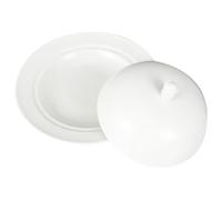Alipis Assiette Céramique avec Couvercle pour Restaurant Plat à Steak Occidental Pratique et Élégant pour Snacks et Banquets
