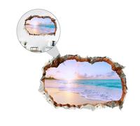 Alipis Autocollant Mural 3D Paysage Océanique Sticker Décoratif Étanche Fond D’Écran Unique pour Salon et Chambre Autocollant Mural Chic Décoration Murale Intérieure